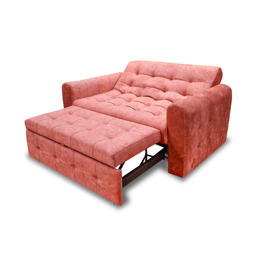 Sofacama roma poliéster palo de rosa, patas de acero - Muebles en Medellín | Sofacama