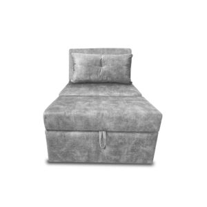 Poltrona dorian poliéster gris, patas de madera - Muebles en Medellín | Poltrona