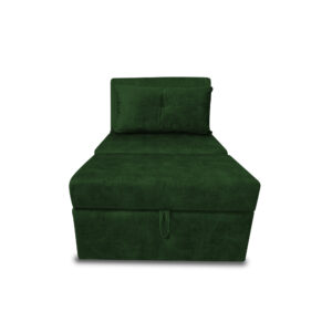 Poltrona dorian poliéster verde, patas de madera - Muebles en Medellín | Poltrona