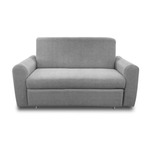 Sofacama roma liso color lino gris, patas metalicas - Muebles en Medellín | Sofacama